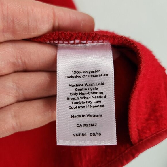 Talbots Jacket Womens Medium Red Fleece Quilted Full Zip Equestrian Classic - Picture 11 of 12